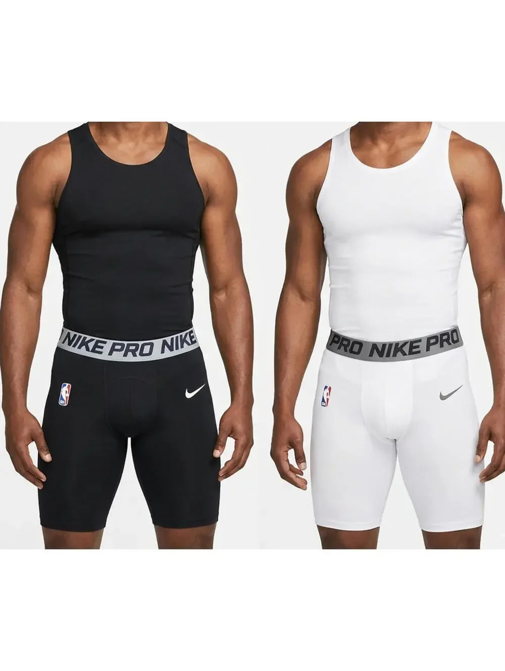 Nike Pro Combat NBA Compression Shorts Men's L White Dri-FIT Basketball NWT